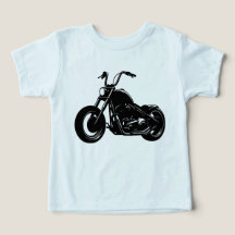 Black White Classic Cruiser Motorcycle Vector Art
