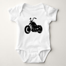 Black White Classic Cruiser Motorcycle Vector Art T Shirt