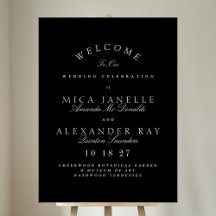 Black & White Classic Elegant Calligraphy Bröllop