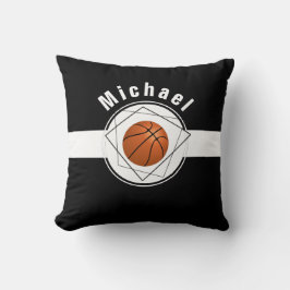 Black & White Classic Personlig Basketball Fläkt Kudde