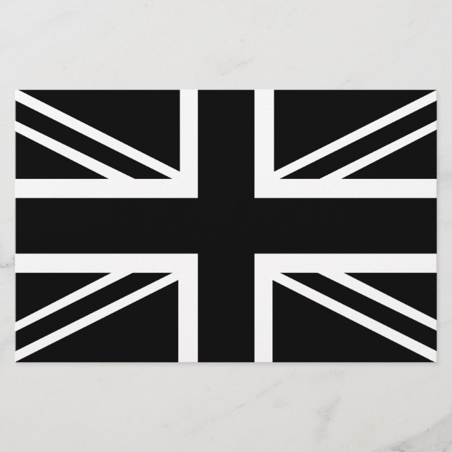 BLack & White Classic Union Jack British(UK) Flagg (Framsida)