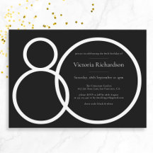 Black White Classy Anpassningsbar Minimalist 80:e 