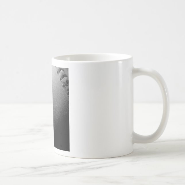 Black & White Close Baseball Kaffemugg (Höger)
