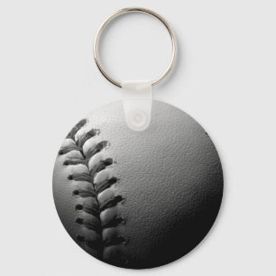 Black & White Close Baseball Nyckelring