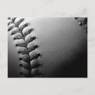 Black & White Close Baseball Vykort