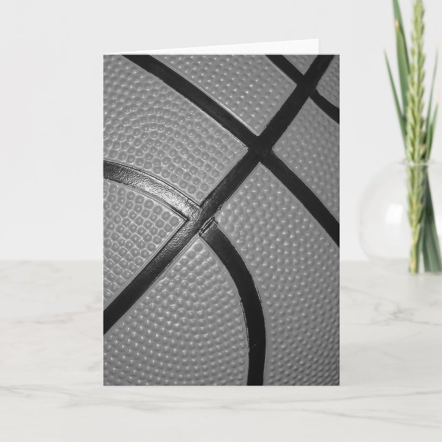 Black & White Close Basketball Kort (Framsida)