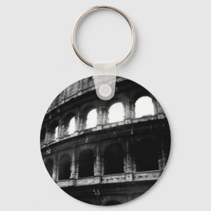 Black White Colosseum Roman Empire Nyckelring