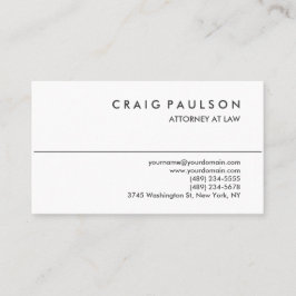 Black White Consultant Attorney Affärskort Visitkort