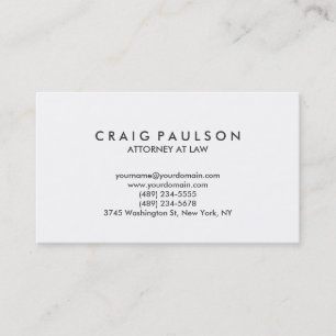 Black White Consultant Attorney Affärskort Visitkort