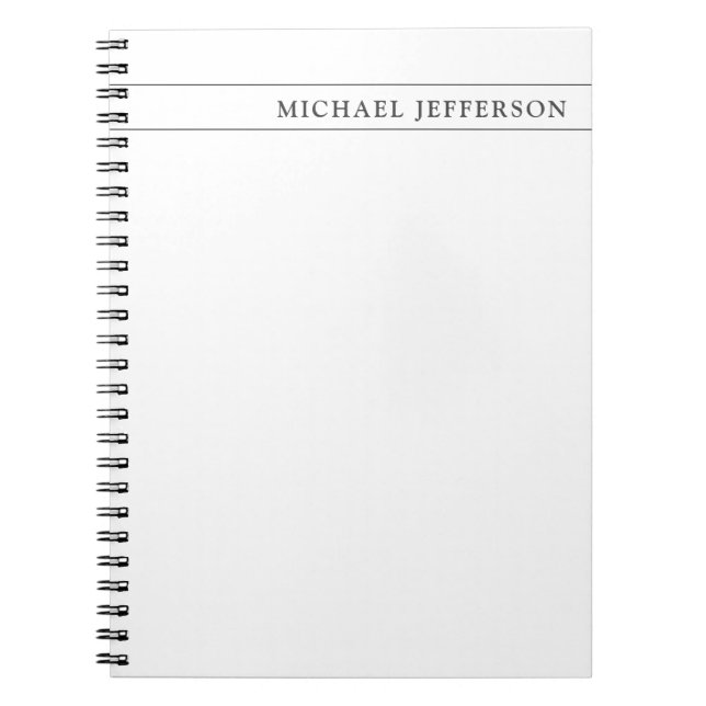 Black White Consultant Attorney at Law Profession Anteckningsbok (Framsidan)