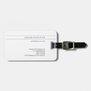 Black White Consultant Attorney of Law Profession Bagagebricka