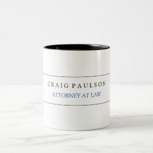 Black White Consultant Attorney of Law Profession Två-Tonad Mugg