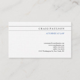 Black White Consultant Attorney of Law Profession Visitkort