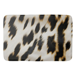 Black White Cowhide Badrumsmatta