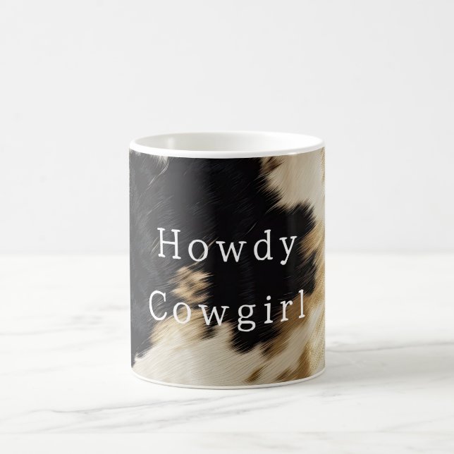 Black White Cowhide Kaffemugg (Center)
