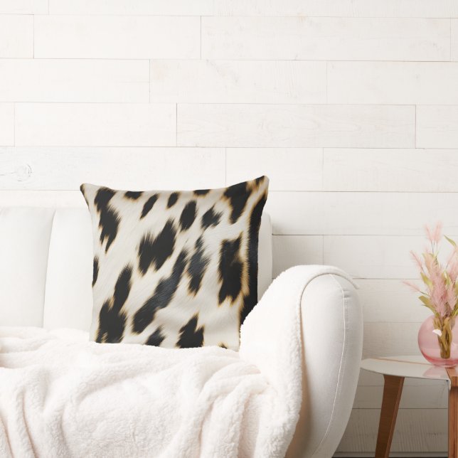 Black White Cowhide Kudde (Soffa)
