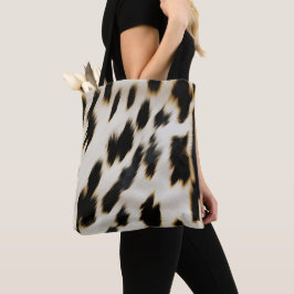 Black White Cowhide Tygkasse