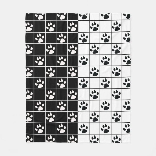 Black White Cute Windows-fönsterruta, Tass Play Fleecefilt (Framsidan)