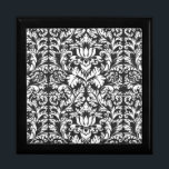 Black White Damask Snöre Brocade Minnesask<br><div class="desc">En antika dammbrocade från 1800-talet,  det här är en klassisk svart och vit intrikat mönster. Skadmönstren är kända för mönster som är svårsmält och reversibelt och är berömda för dess lämplighet. (Denna utformning är en fotografisk återgivning av moderväv.)</div>