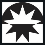 Black White Deco Star Sunburst Poster<br><div class="desc">Svart och vit Art Deco-stjärna solsprängning. Minimalistisk abstrakt design talar om ett universellt samspel i livet. Det påminner om yin yang. Klassisk och coola.</div>