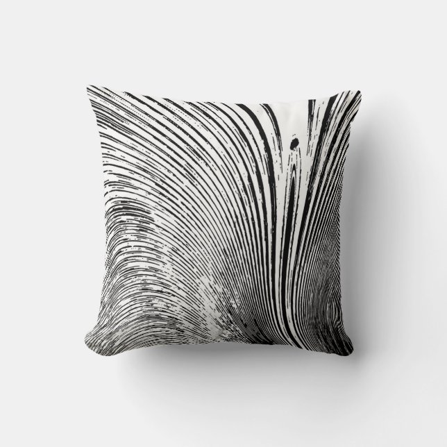 Black White Dekorativ kudde (Framsida)