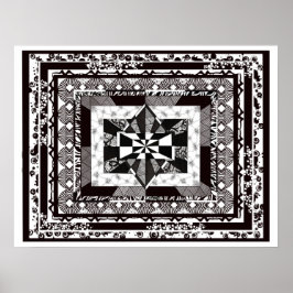 black white detailed HUGE Colossal Room Art Poster