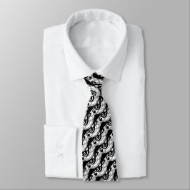 Black & White Diagonal Mönster Music 2 Neck Tie Slips