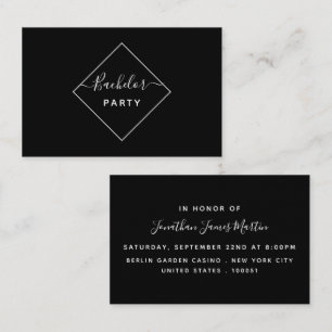 Black & White Diamond Bachelor Party Biljett Inbju