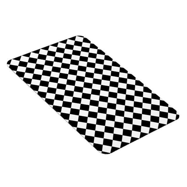 Black White Diamond Check mönster Magnet (Högersidan)
