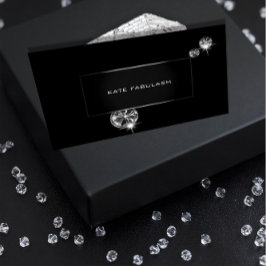 Black White Diamond Mode Stylist Beauty Visitkort