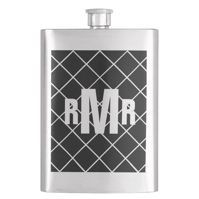 Black White Diamond Monogrammed Fickplunta (Framsidan)