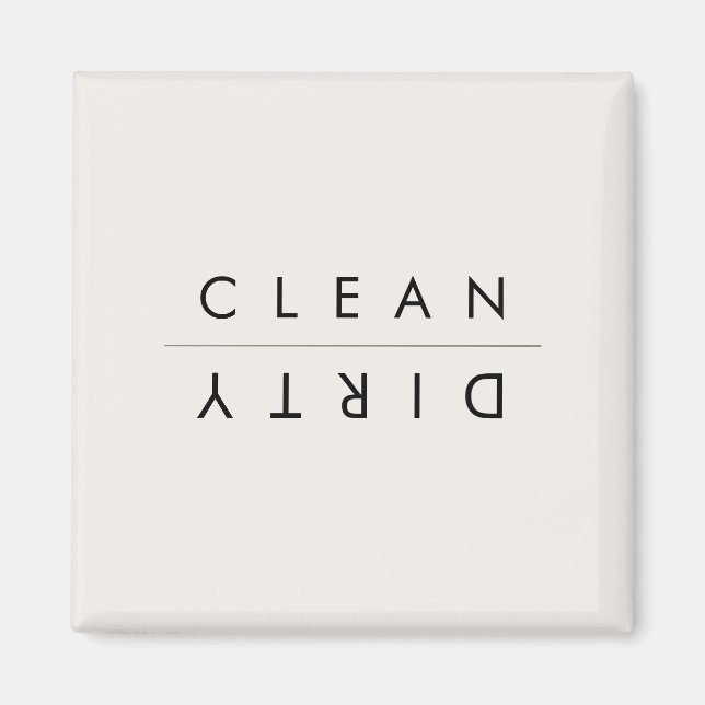 Black & White Dishwasher Magnet (Framsidan)