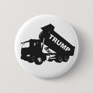 Black White Dumpa Trump Lastbil Knapp