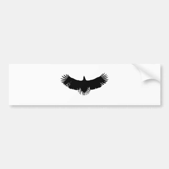 Black & White Eagle Silhouette Bildekal (Framsidan)