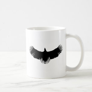 Black & White Eagle Silhouette Kaffemugg
