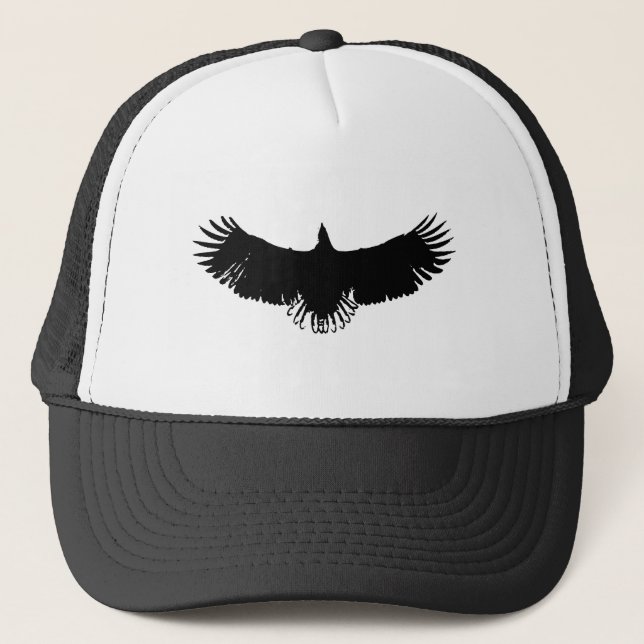 Black & White Eagle Silhouette Keps (Framsida)