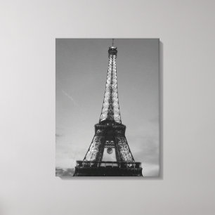 Black & White Eiffel Torn i Paris Canvastryck