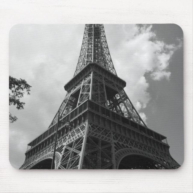Black & White Eiffel Torn i Paris Musmatta (Framsidan)