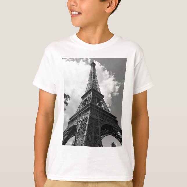 Black & White Eiffel Torn i Paris T Shirt (Framsida)