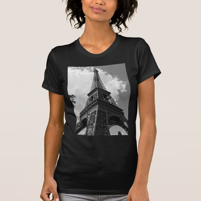 Black & White Eiffel Torn i Paris Tee (Framsida)