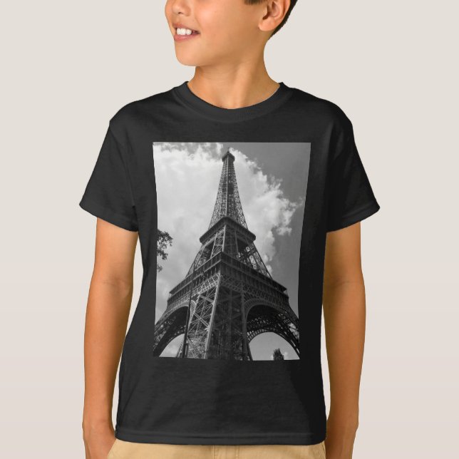 Black & White Eiffel Torn i Paris Tee (Framsida)