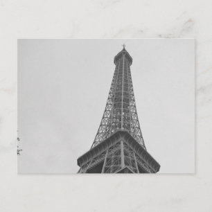 Black & White Eiffel Torn i Paris Vykort