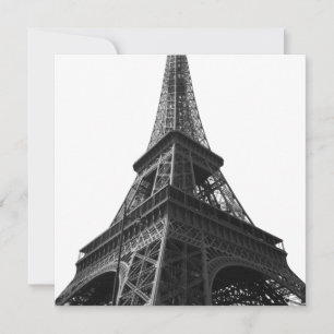 Black White Eiffel Torn Paris Europa-resekort