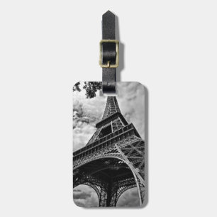 Black White Eiffel Torn Paris Europe Travel Bagagebricka