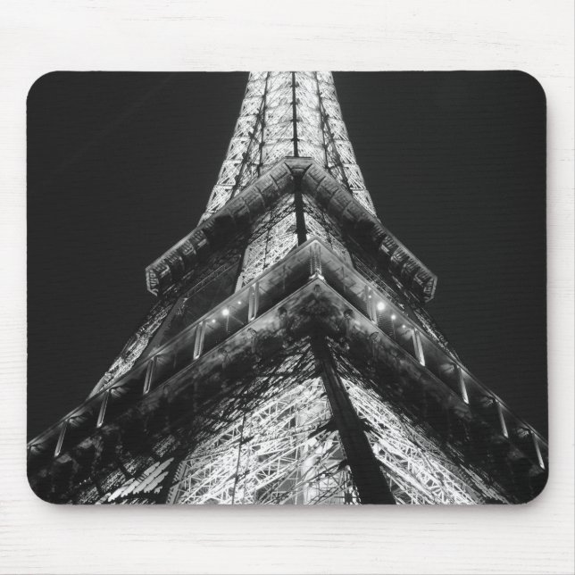 Black White Eiffel Torn Paris Europe Travel Musmatta (Framsidan)