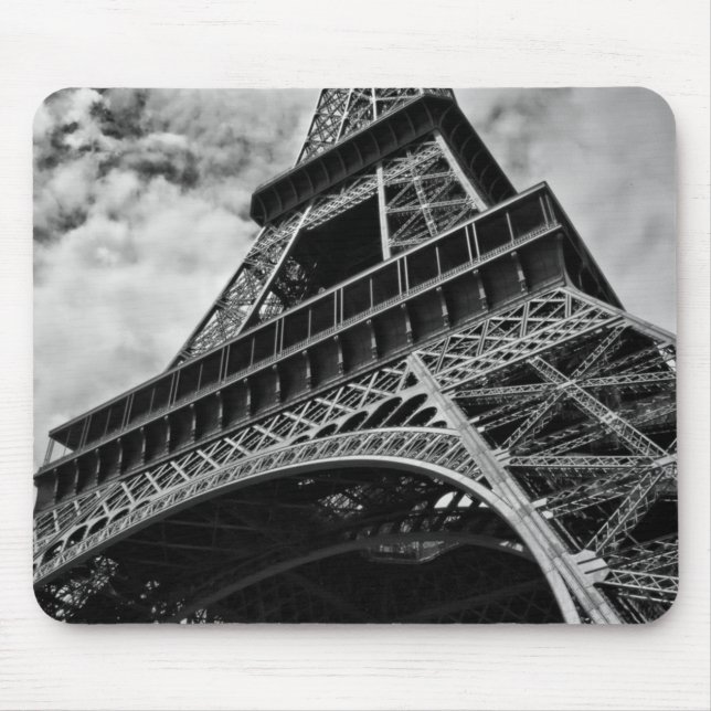 Black White Eiffel Torn Paris Europe Travel Musmatta (Framsidan)