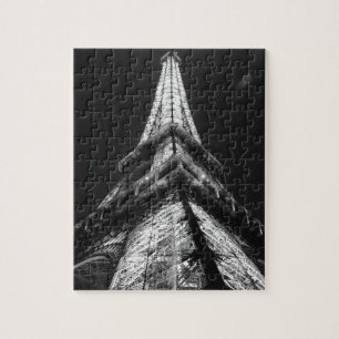 Black White Eiffel Torn Paris Europe Travel Pussel
