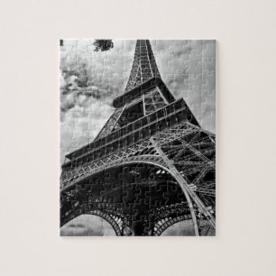 Black White Eiffel Torn Paris Europe Travel Pussel