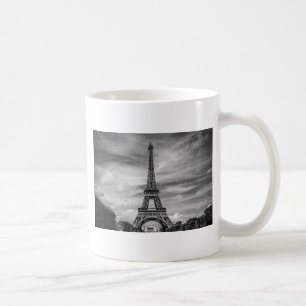 Black & White Eiffel Torn Paris Frankrike Kaffemugg