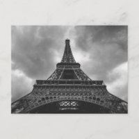 Black & White Eiffel Torn Paris Fransk Travel